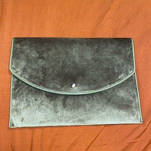 Green Suede Clutch